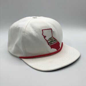 Campus Retro California White Snapback Baseball Hat Cap Vintage
